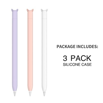 Cute Silicone Skin Cover for Apple Pencil 2nd Gen 3 Pack