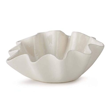 Regina Andrew Large Ruffle Ceramic Bowl - Stylish Home Decor
