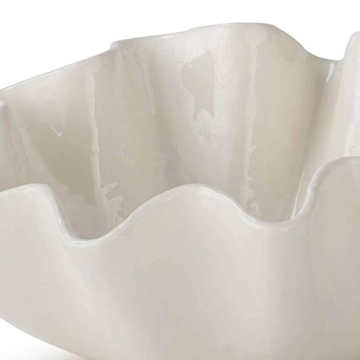 Regina Andrew Large Ruffle Ceramic Bowl - Stylish Home Decor