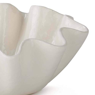 Regina Andrew Large Ruffle Ceramic Bowl - Stylish Home Decor