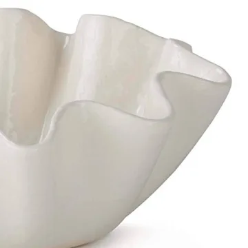 Regina Andrew Large Ruffle Ceramic Bowl - Stylish Home Decor