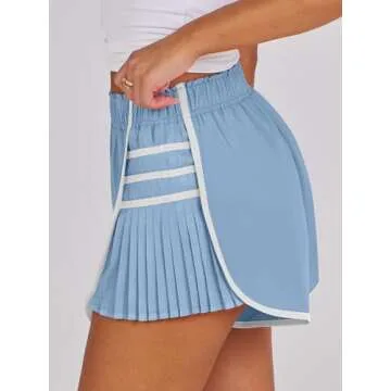 Caracilia Women's Flowing Athletic Running Shorts