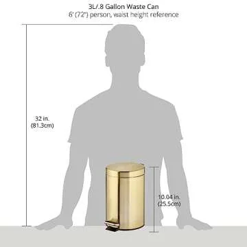 Elegant mDesign Pedal Bin - 3 Litre Waste Solution