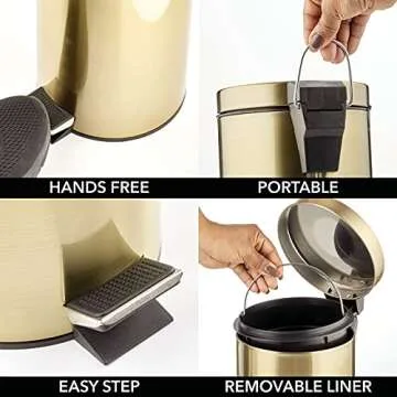 Elegant mDesign Pedal Bin - 3 Litre Waste Solution