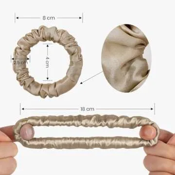 LILYSILK Pure Silk Hair Scrunchies for Gentle Hair Care