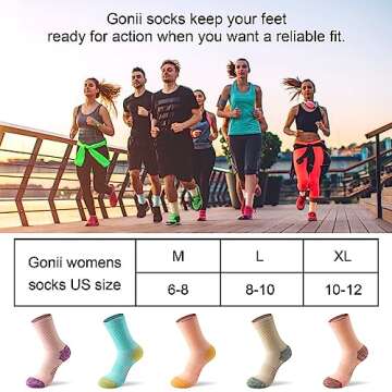 Gonii Athletic Socks for Women - Cushioned Comfort in Style
