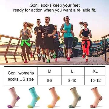 Gonii Athletic Socks for Women - Cushioned Comfort in Style