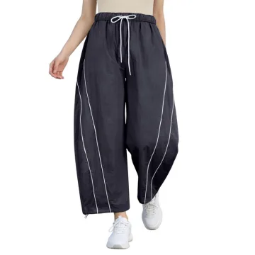 Yeokou Women's Drawstring Waist Wide Leg Pants Casual Lightweight Athletic Pants