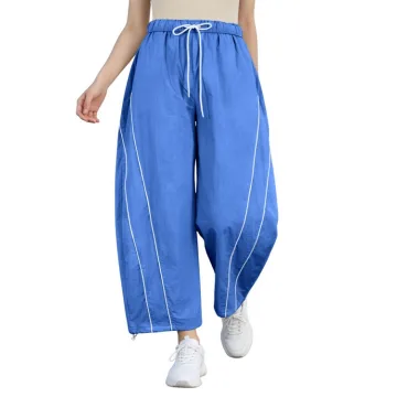 Yeokou Women's Drawstring Waist Wide Leg Pants Casual Lightweight Athletic Pants