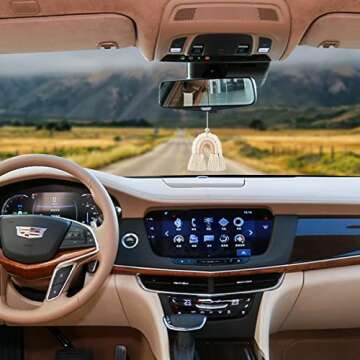 BOHO GARDEN Macrame Rainbow Charm - Essential Oil Diffuser for Cars, Baby Nursery, Children's Bedroom & Home Decor - Colorful Decorative Hanging Air Freshener & Accessories - 3x3.5 - Soft Pink