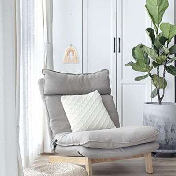 BOHO GARDEN Macrame Rainbow Charm - Essential Oil Diffuser for Cars, Baby Nursery, Children's Bedroom & Home Decor - Colorful Decorative Hanging Air Freshener & Accessories - 3x3.5 - Soft Pink