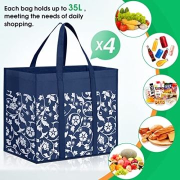 WOWBOX Reusable Grocery Bags - Eco-Friendly Totes for All