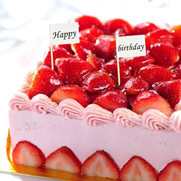 Wobe 200 Pack Blank Toothpick Flags for Parties and Events