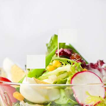 Wobe 200 Pack Blank Toothpick Flags for Parties and Events