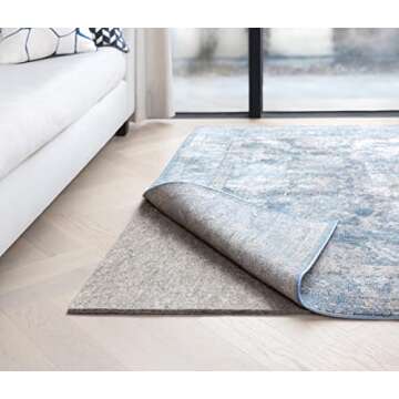 RUGPADUSA - Dual Surface - 8'x10' - 1/2" Thick - Felt + Rubber - Non-Slip Backing Rug Pad - Adds Com...
