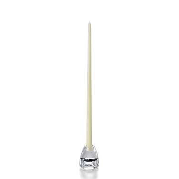 Yummi Ivory Taper Candles - 18 Inch - 12 Pack for Elegant Ambiance
