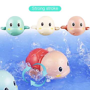 Bath Toys, Swimming Turtle Bath Toys for Toddlers 1-3, Wind Up Toys for 1 Year Old Boy Girl, Prescho...