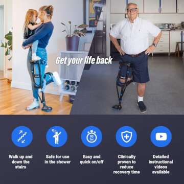 iWALK3.0 Hands-Free Knee Crutch for Injury Recovery