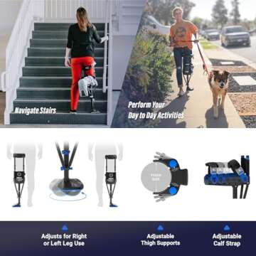 iWALK3.0 Hands-Free Knee Crutch for Injury Recovery