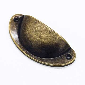 WEICHUAN 30PCS Antique Brass Iron Drawer Knobs Pulls Handles - Vintage Kitchen Cabinets Furniture Wa...