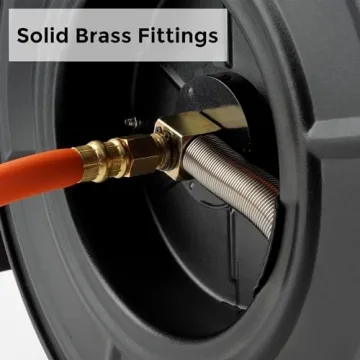 Giraffe 50ft Retractable Air Hose Reel - Heavy Duty Performance