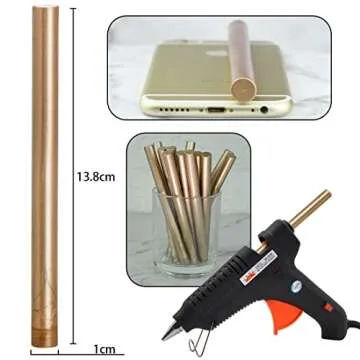 Glue Gun Sealing Wax Sticks for Retro Vintage Wax Seal Stamp - Champagne - Great for Wedding Invitations, Cards Envelopes, Snail Mails, Wine Packages, Gift Wrapping