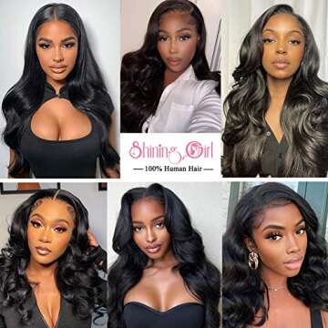 4x4 Transparent HD Lace Closure Only Body Wave Hair Closure Invisible Lace Closure 12A Brazilian Virgin Remy 100% Human Hair Frontal Closure Pre Plucked with Baby Hair Natural Black 16 Inch