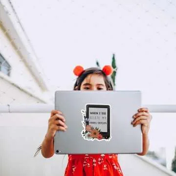 When I Die Delete My Kindle History Sticker for Book Lovers