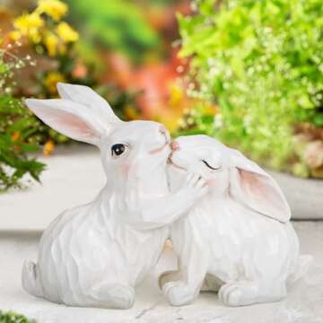 Hodao Easter Couple Bunny Decorations - Charming Spring Decor