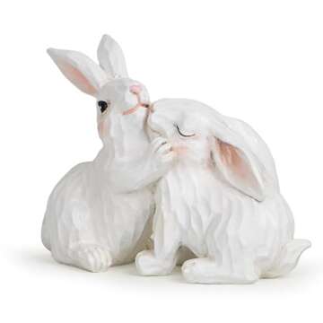 Charming Hodao Easter Couple Bunny Decorations for Home
