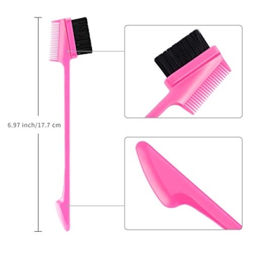 6 Piece 3 in 1 Hair Edge Brush Set with Colors for All