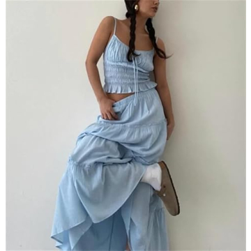Trendy Yuemengxuan Y2k Maxi Skirts Set for Women