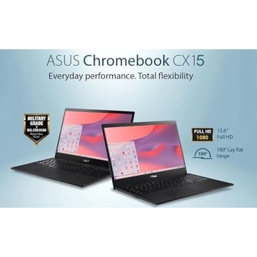 ASUS CX15 Chromebook - 15.6" FHD, Intel Celeron, 8GB RAM, 64GB SSD (Renewed)