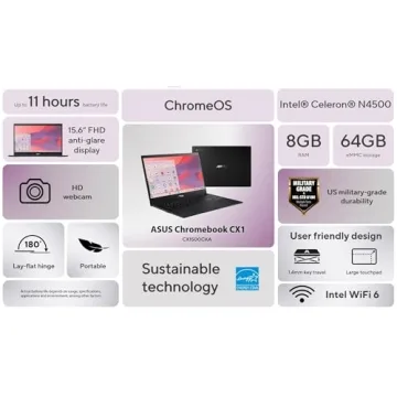 ASUS CX15 Chromebook 15.6" FHD - Reliable Value and Performance