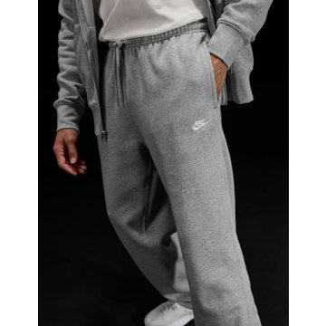 Nike Men's Club Open Hem Brushed Fleece Pants for Everyday Comfort