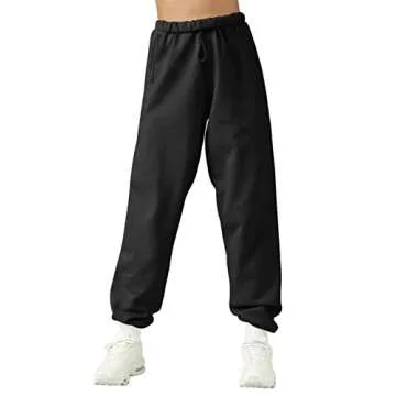 LASLULU Women's Warm Fleece Lined Joggers for Winter