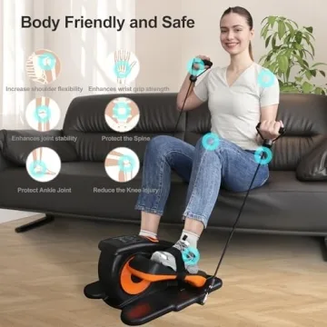 Mysuntown Under Desk Elliptical with 12 Speeds & Remote Control