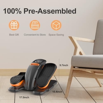 Mysuntown Under Desk Elliptical with 12 Speeds & Remote Control