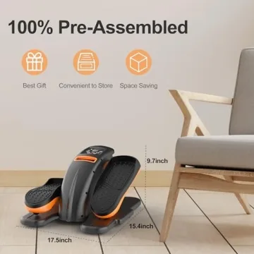 Mysuntown Under Desk Elliptical with 12 Speeds & Remote Control