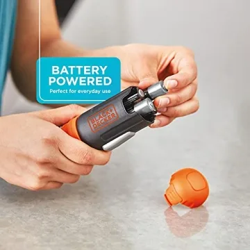 BLACK+DECKER Cordless Screwdriver with LED Light Extension Shaft