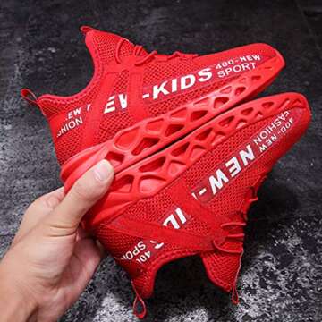 Kids Shoes Running Girls Boys School Spring Casual Sports Sneakers Basketball Red 9Toddler