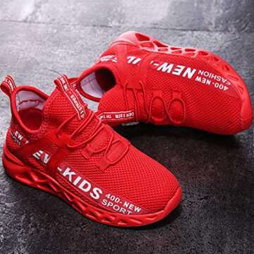 Kids Shoes Running Girls Boys School Spring Casual Sports Sneakers Basketball Red 9Toddler