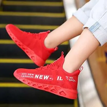 Kids Shoes Running Girls Boys School Spring Casual Sports Sneakers Basketball Red 9Toddler