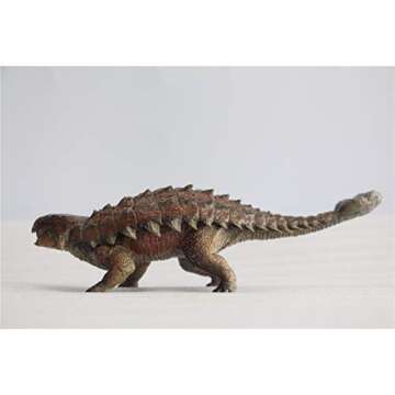 Nanmu 1: 35 Scale Ankylosaurus Mace Figure Ankylosaur Dinosaur Ankylosauridae Model Realistic PVC Animal Collector Toys Decor Gift for Adult (171049(Red))