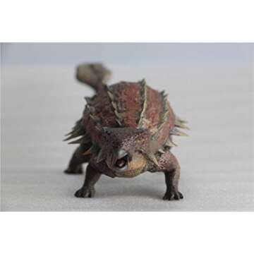 Nanmu 1: 35 Scale Ankylosaurus Mace Figure Ankylosaur Dinosaur Ankylosauridae Model Realistic PVC Animal Collector Toys Decor Gift for Adult (171049(Red))