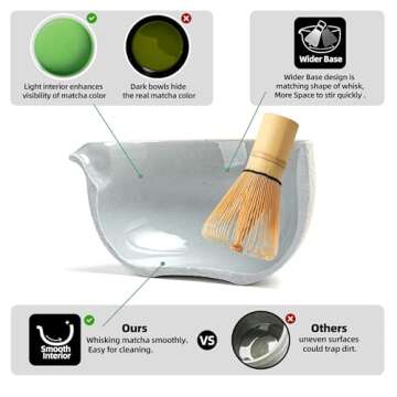 TEANAGOO Matcha Whisk Set,10 Pcs Matcha Set,Matcha Kit for Ceremony,Matcha Tea Set for Making Breakf...