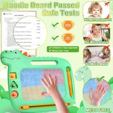 Toddler Toys 2-3, Dinosaur Magnetic Drawing Board Toys for 1 2 3 Year Old Boy Girls,Colorful Magna S...