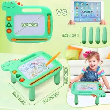 Dinosaur Magnetic Drawing Board for Toddlers 1-3