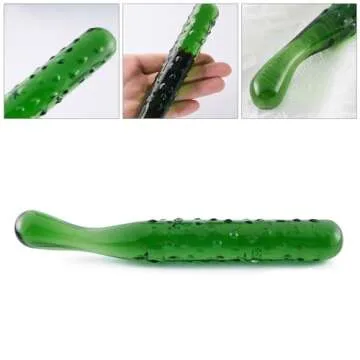 Glass Anal Plug Crystal Dildo Wand Penis Anal Play Stimulator Vaginal Massager G-spot Vegetable & Fr...