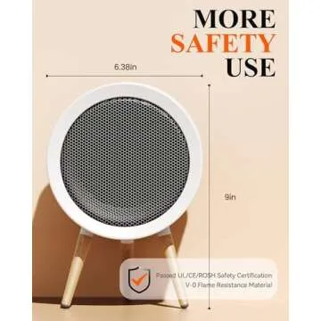 Gaiatop Space Heater: Stylish & Powerful 1000W Indoor Heater